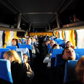 Поездка в автобусе заняла около 13 часов Паломническая поездка в Почаевскую лавру 30.12.2013 - 02.01.2014